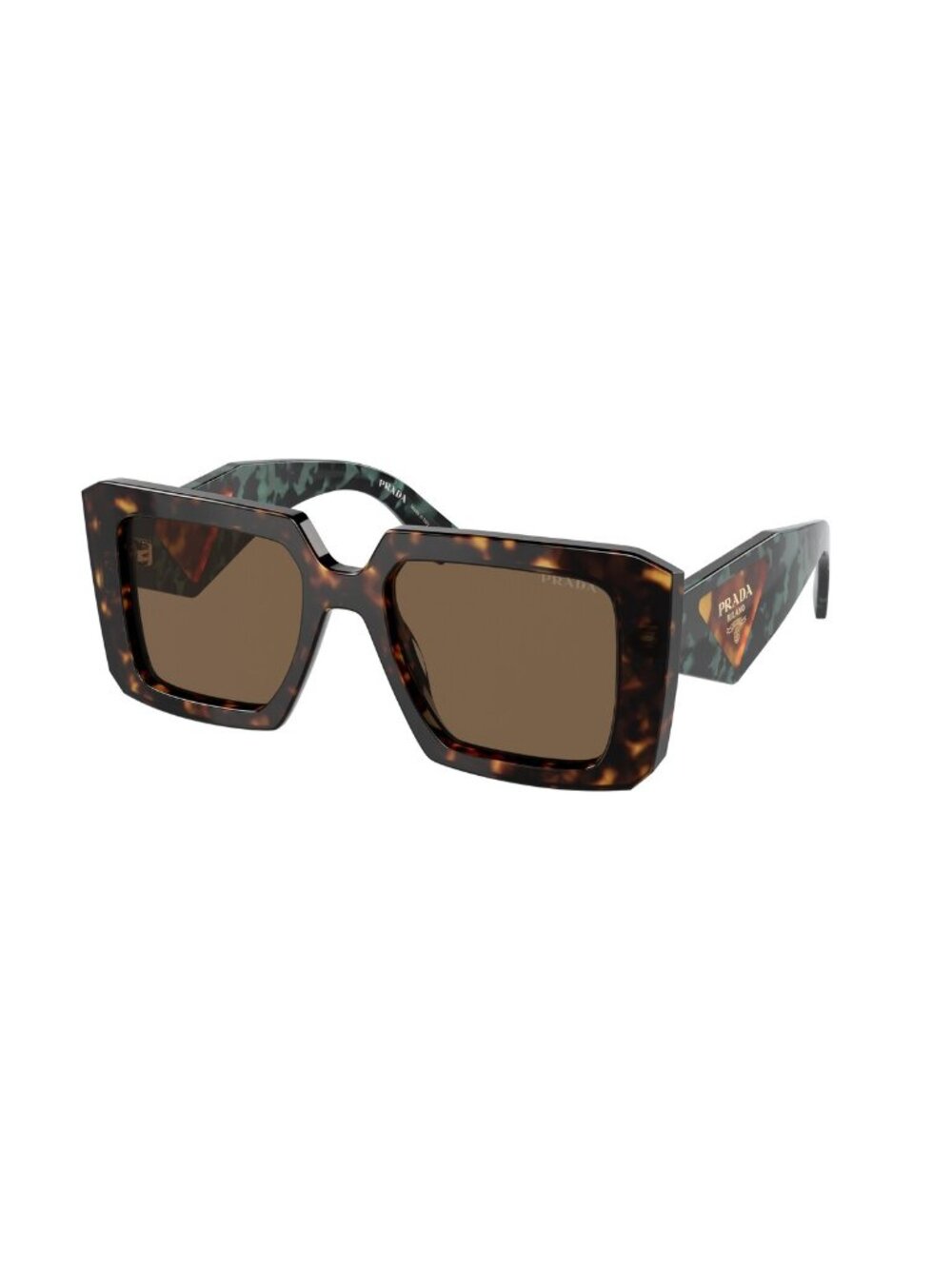 New Prada Women's Sunglasses Havana Square Brown Lens Injected Frame PR 23YS 51